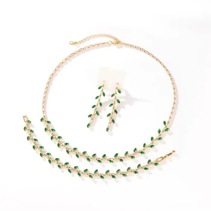 Parure de bijoux de mariage élégante pour femme