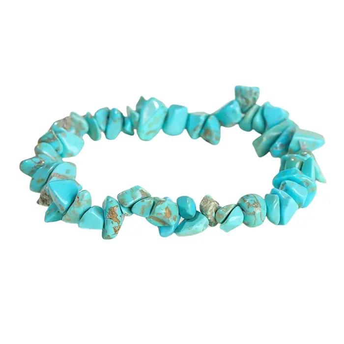 Bracelet élastique en Labradorite, pierre concassée Multiple, cristal naturel, adapté aux hommes et