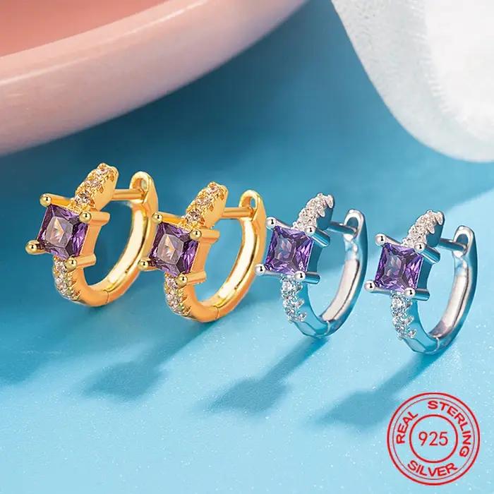 Boucles d'oreilles créoles en argent Sterling 925