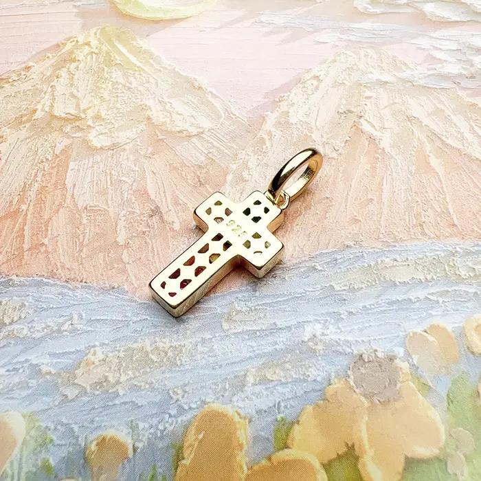 Pendentif croix arc-en-ciel couleurs marque bijoux fins Europe or 925 en argent Sterling Vintage cadeau pour femme