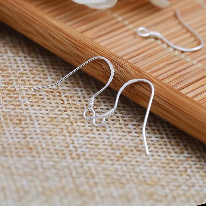 Boucle d'Oreille Élégante en Argent Sterling S925 avec Crochets DIY Idéale pour Créateurs et Collectionneurs Occasions Spéciales
