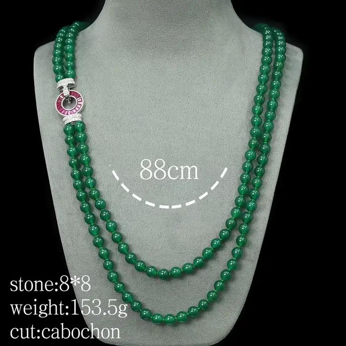 WUIHA Vintage 925 en argent Sterling laboratoire saphir Jade rubis haute teneur en carbone diamant pierres précieuses pendentif collier bijoux fins en gros