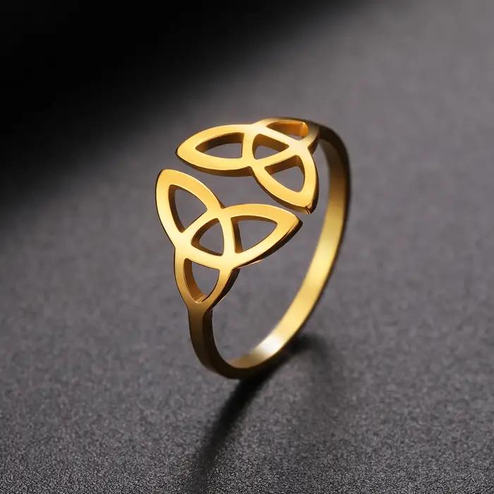 COOLTIME – bague à nœud celtique trinité pour femmes et hommes