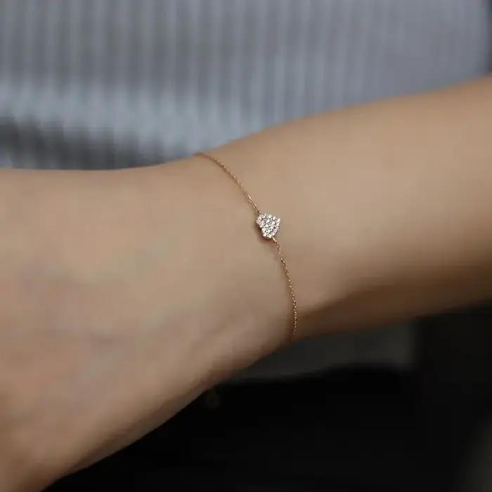 Bracelet en argent Sterling 925 plaqué or 14 carats