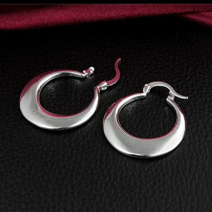 Boucles d'oreilles rondes en argent Sterling 925 plaquées or 18 carats pour femmes occasions spéciales élégantes et certifiées