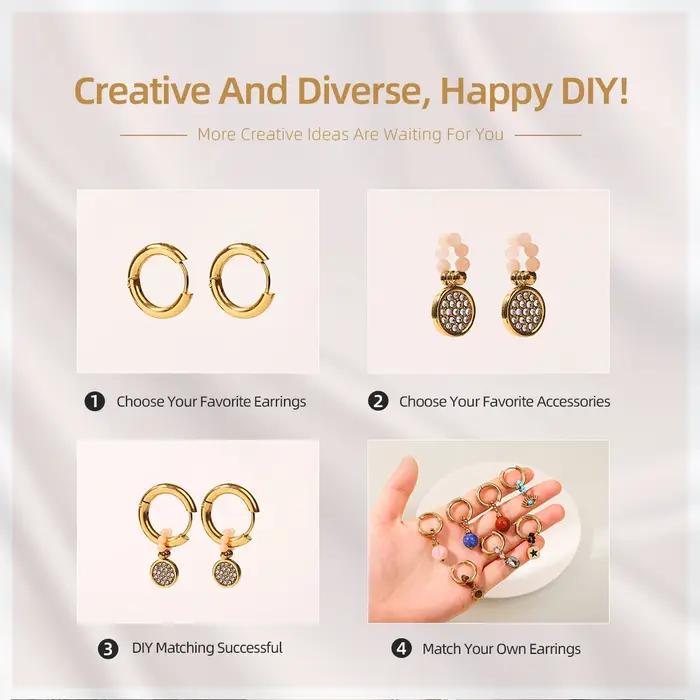 JD – boucles d'oreilles pendantes en pierre naturelle pour femmes