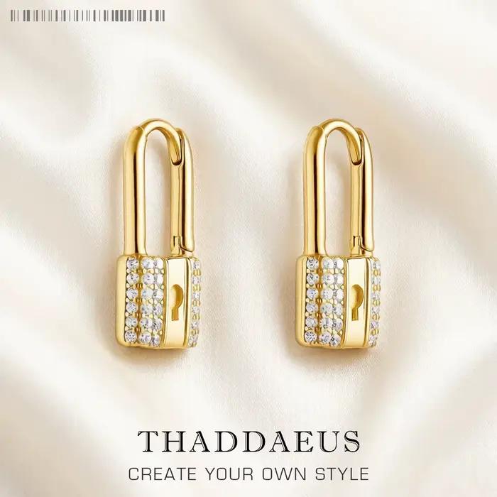 Boucle d'oreille à charnière en forme de serrure d'amour, Style européen Glam, bijoux à la mode pour