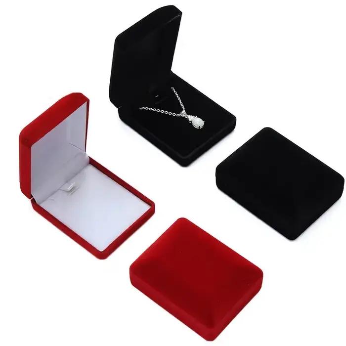 Boîte à bijoux en velours blanche bleue rouge pour rangement organisation cadeau d'anniversaire demande en mariage trésors personnels