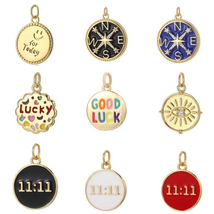 Breloques pendentif bohème pour la fabrication de bijoux, collier, Bracelet, boucles d'oreilles, couleur or, porte-bonheur, accessoires Dijes