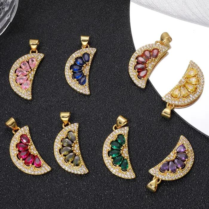 Médaillon en or plaqué avec breloques en émail coloré pour sac à main et fabrication de bijoux personnalisés femmes occasions spéciales