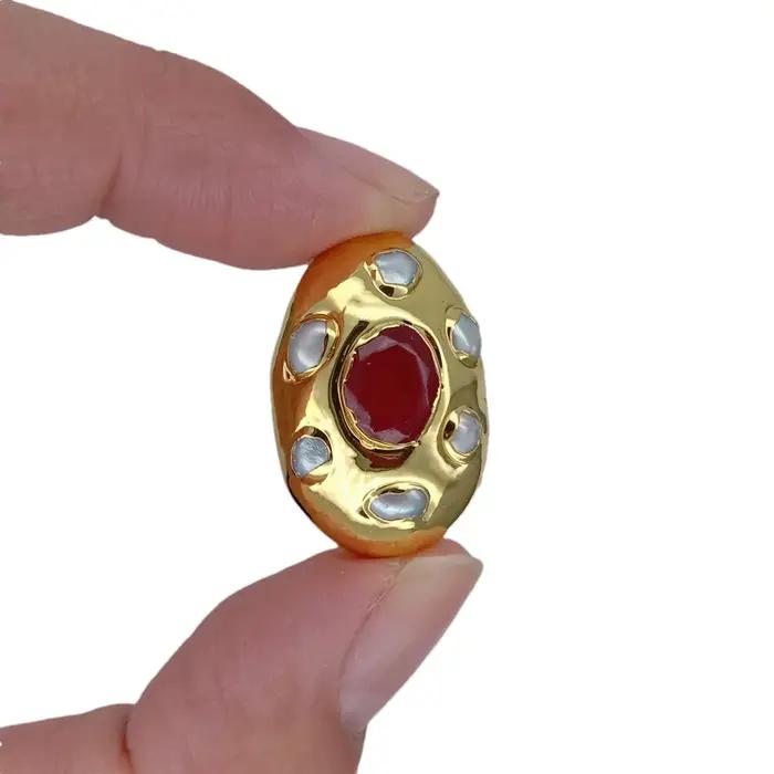 Perles Keshi blanches d'eau douce baroques plaquées or pour collier de luxe pour femmes occasions spéciales
