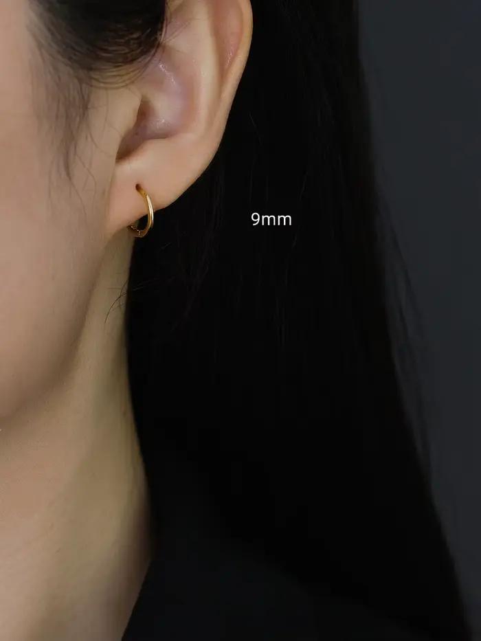 Boucles d'oreilles créoles en argent sterling 925 pour femme et homme, avec des motifs ronds et une personnalité sauvage, pour toutes les occasions spéciales