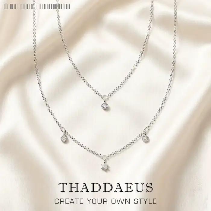 Collier Double JOBrand en argent regardé 925 pour femme, bijoux fins minimalistes, bohème, cadeau eu