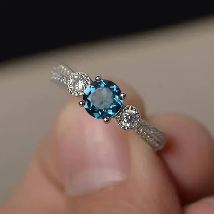 Bague en argent sterling 925 sertie de zirconium blanc élégante pour mariage et occasions spéciales