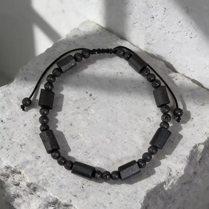 Bracelet Tourmaline Noire Naturelle pour Homme et Femme Style Classique Tendance 2026 Occasions Spéciales Méditation Yoga Bien-être