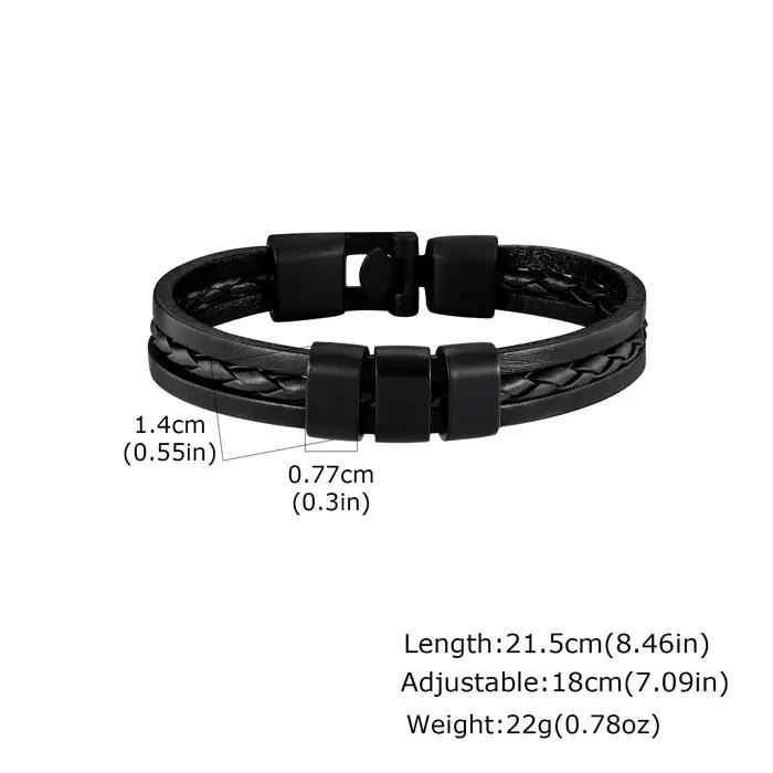 Bracelet en cuir PU avec noms personnalisés