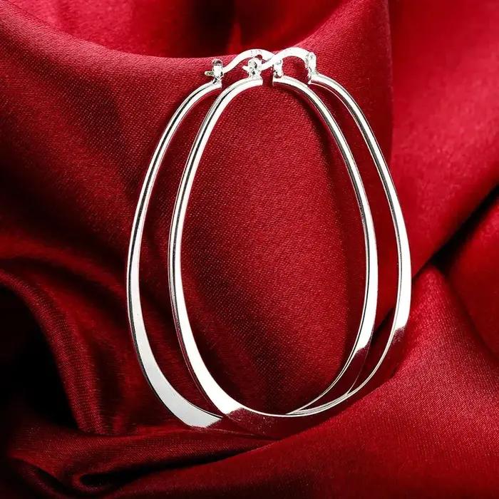 Boucles d'oreilles à breloques en argent Sterling 925, haute qualité, mode pour femmes, bijoux à géo