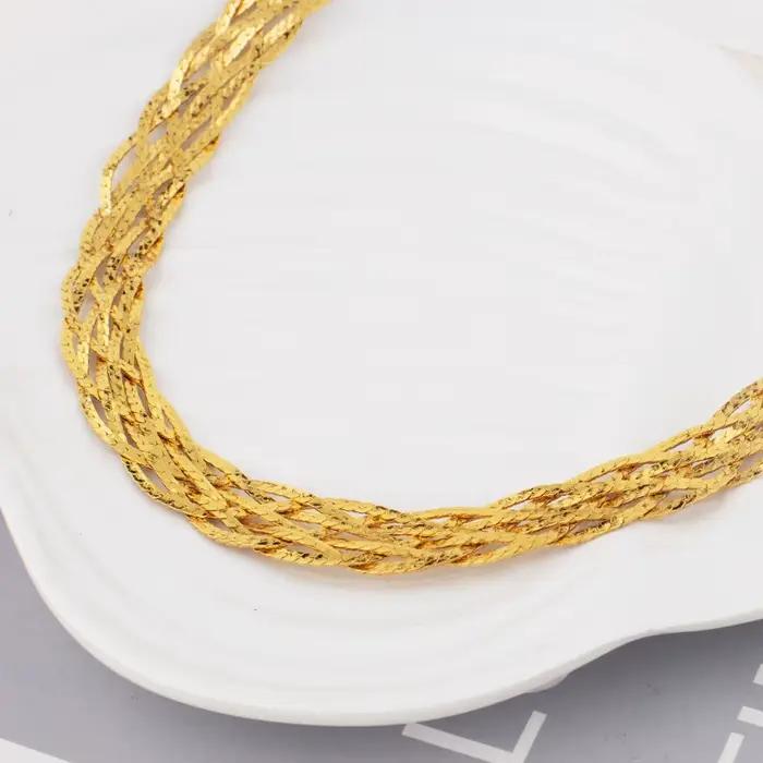 Ensembles élégants pour femmes, collier pour femme, collier tricoté, boucles d'oreilles, bracelet, ensemble de bijoux, ensemble de bijoux brésiliens, cadeaux de haute qualité