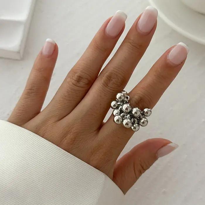 IngeSight.Z – petite bague boule CCB au Design créatif pour femmes et hommes