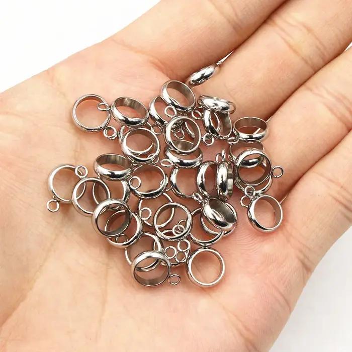 20pcs Acier Inoxydable Or Couleur Boucle Cerceaux Anneaux Cercle Connecteur Bricolage Bijoux Conclusions Accessoires pour Bracelet Neckalce