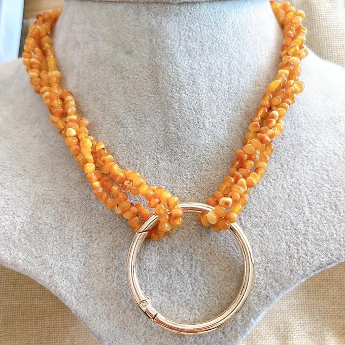 Collier d'ambre de la Baltique pour femme élégant certifié GIA pour occasions spéciales comme les anniversaires et mariages