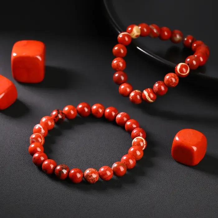 Bracelets de perles en pierre naturelle minimaliste pour femmes et hommes couleurs pierre blanche noire verte métal argent antique brun rougeâtre bleu or rose acier or or jaune clair or pur cuivre antique plaqué jaune brunâtre multi marquage à chaud occasions spéciales