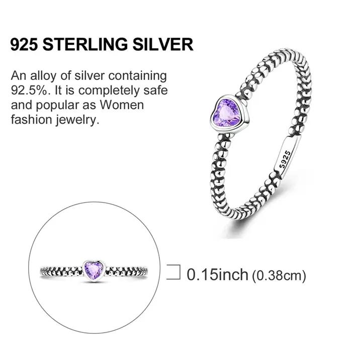 Bague en argent Sterling 925 originale pour femmes et filles, bijoux Vintage scintillants en forme d