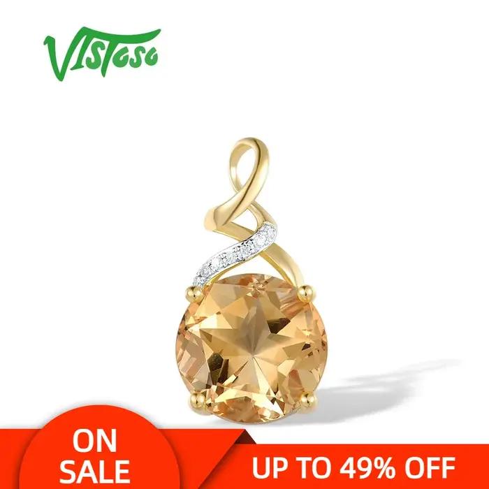 VISTOSO – pendentif en or jaune 585 véritable 14K