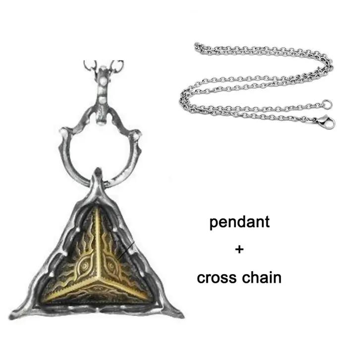 Collier œil d'Horus en cuivre pour hommes, pendentif mythologique de protection et tracker d'humeur pour soirées et événements spéciaux
