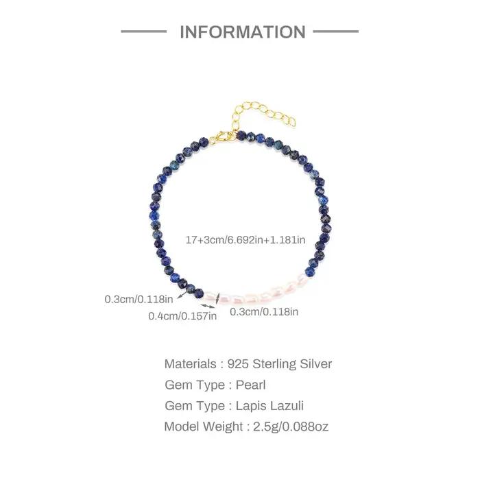 CANNER – Bracelet en pierre bleue et or pour femmes