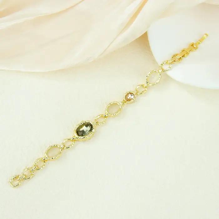 Bracelet en or cristal coloré pour femmes italiennes