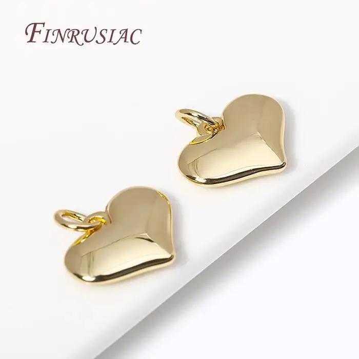 Pendentif coeur plaqué or 18 carats pour collier exécutif