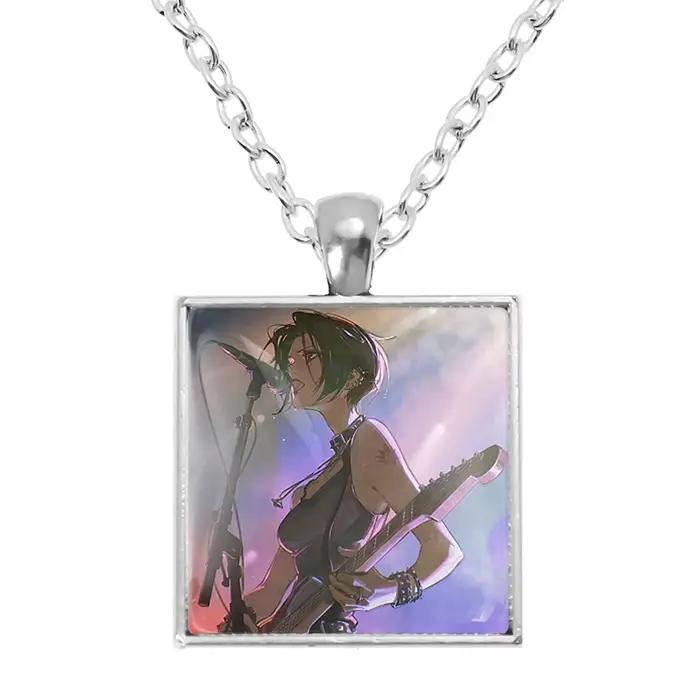 Collier carré en verre NANA Manga Osaki mode Anime bijoux pour Fans pendentif de sac cadeaux pour filles occasions spéciales