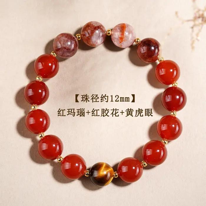 Bracelet Original en Agate rouge naturelle