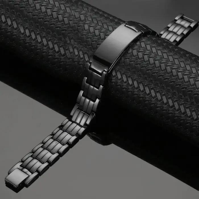 Bracelet magnétique en cuivre personnaliser ID nom Bracelets pour hommes femmes
