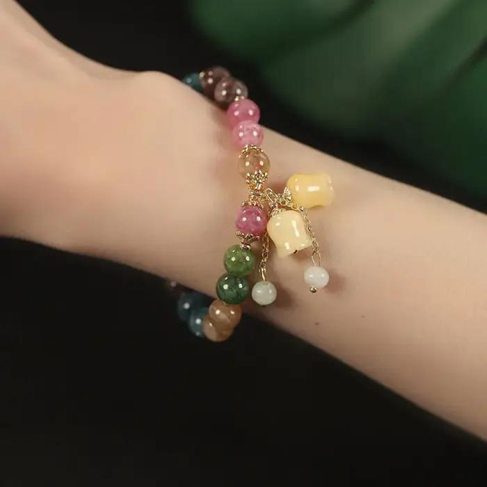 Bracelet en Pierre Naturelle Colorée pour Femme et Fille