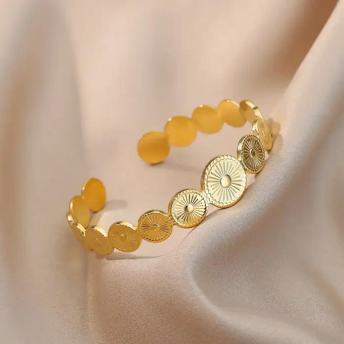 Bracelet serpent pour femmes, ouverture en acier inoxydable plaqué or, bijoux esthétiques animaux, pulseras mujer