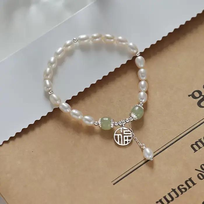 Bracelet de perles de culture d'eau douce pour femme