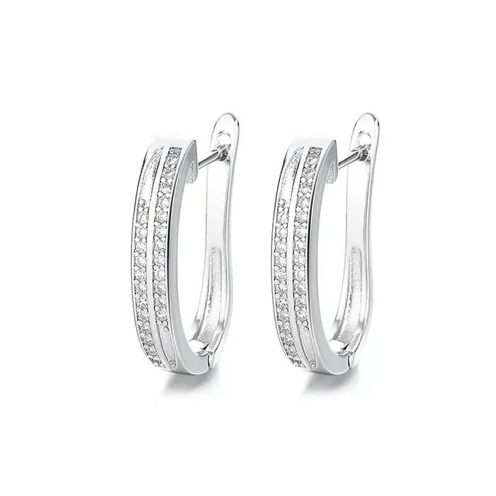 Boucles d'oreilles en argent regardé 925 pour femme