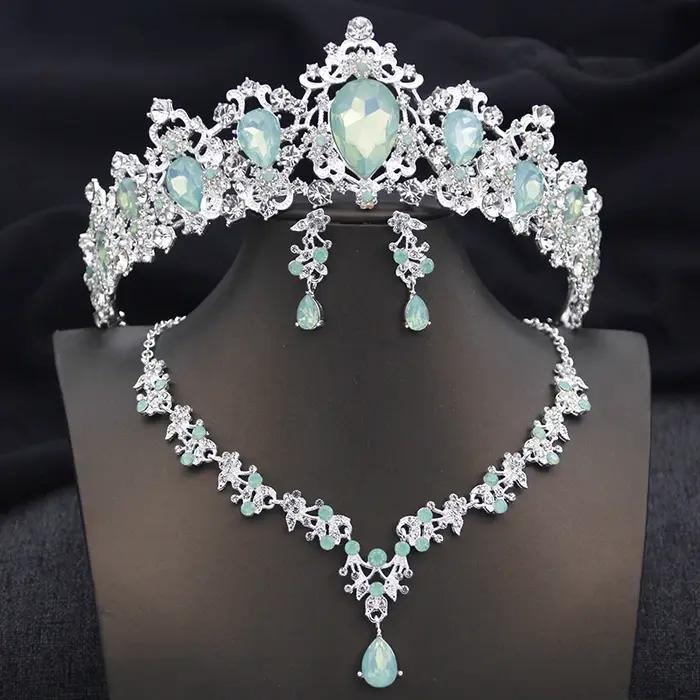 Ensemble de bijoux couronne de mariage