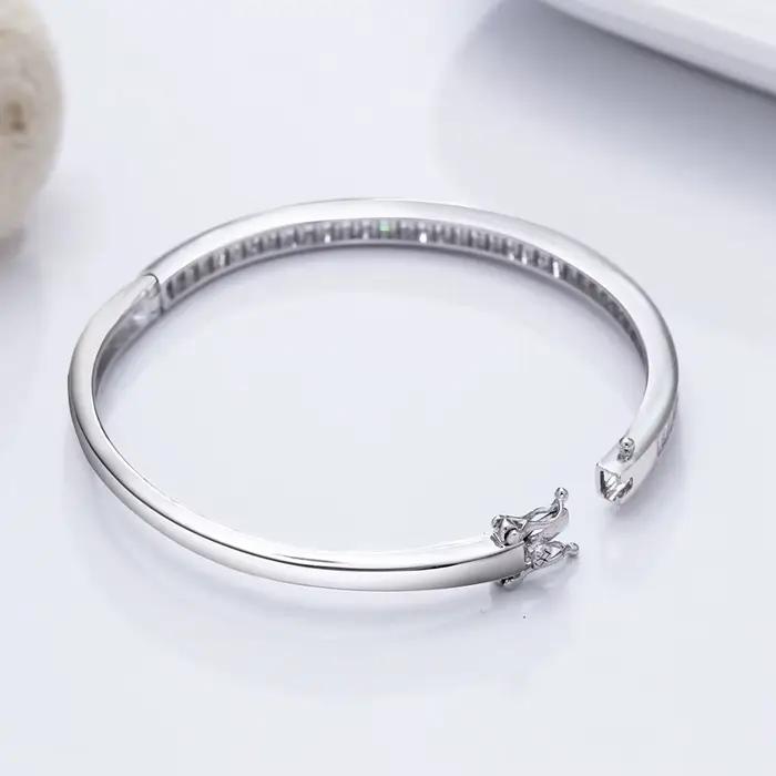 YLMyself Bracelet Bracelet 5*5.6 CM 925 argent 4MM carré cubique Zircon luxe bijoux fins