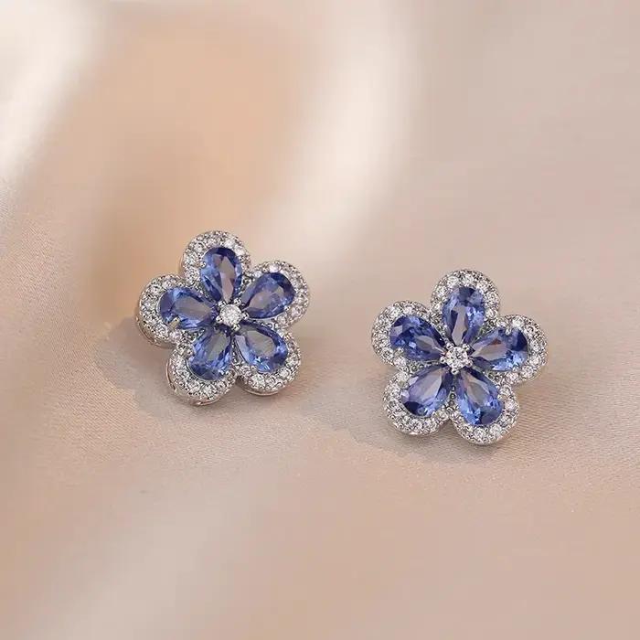 Ensemble de bijoux en argent S925 serti de zirconium pour mariage et célébrations élégantes femmes occasions spéciales