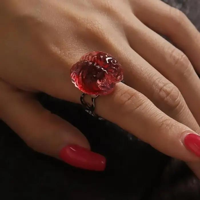 Cerveau rouge / coeur pendentif collier / anneau / anneaux d'oreille