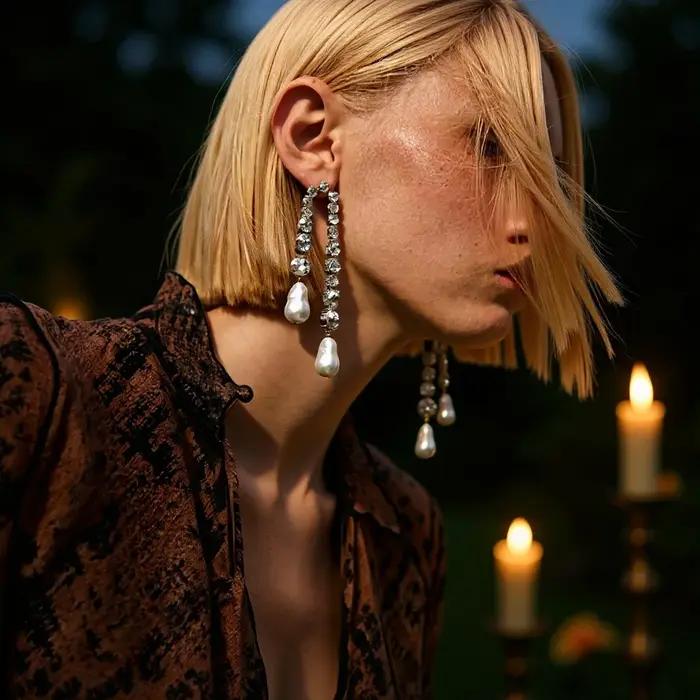 Boucles d'oreilles à pampilles style vacances pour femme
