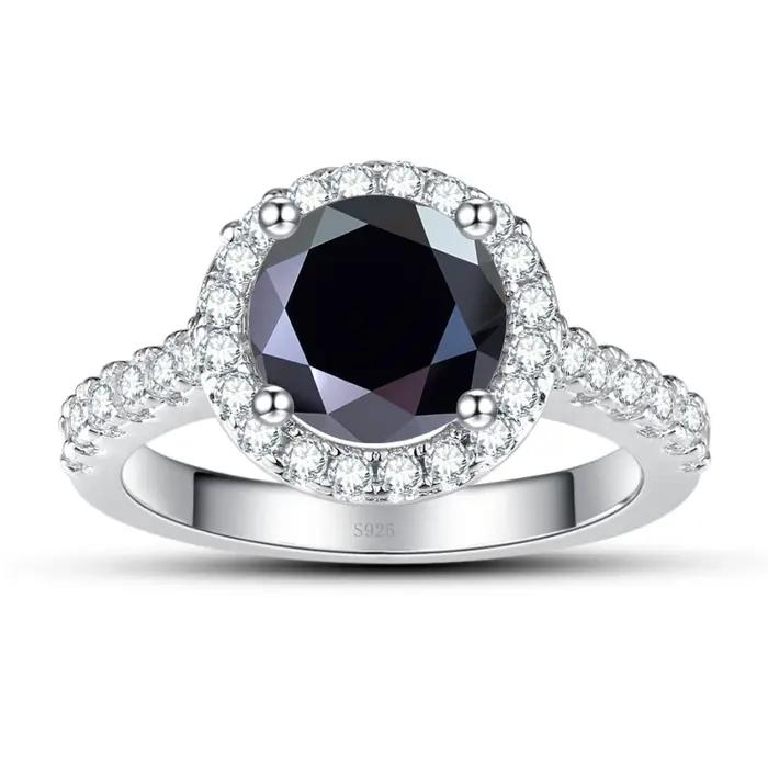 JoyceJelly – bague classique en argent Sterling 925 pour femmes, avec Moissanite véritable, couleur