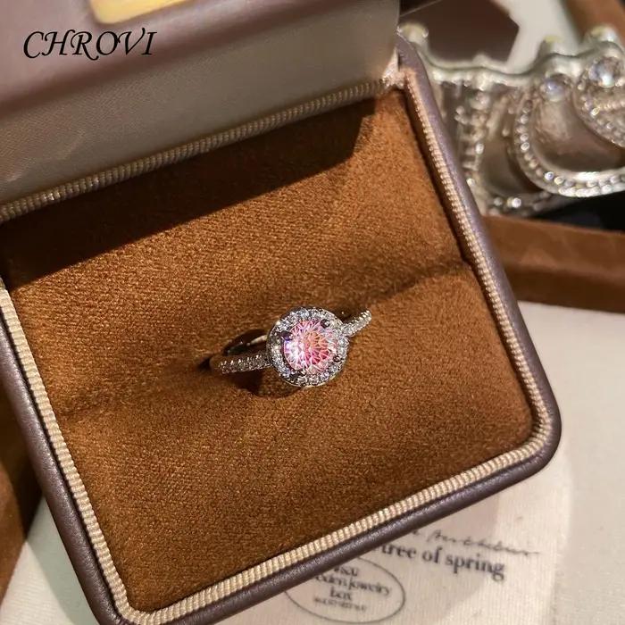 Nouvelle bague en argent sterling 925 avec péridot et diamants classiques sertis en sangle ouverte