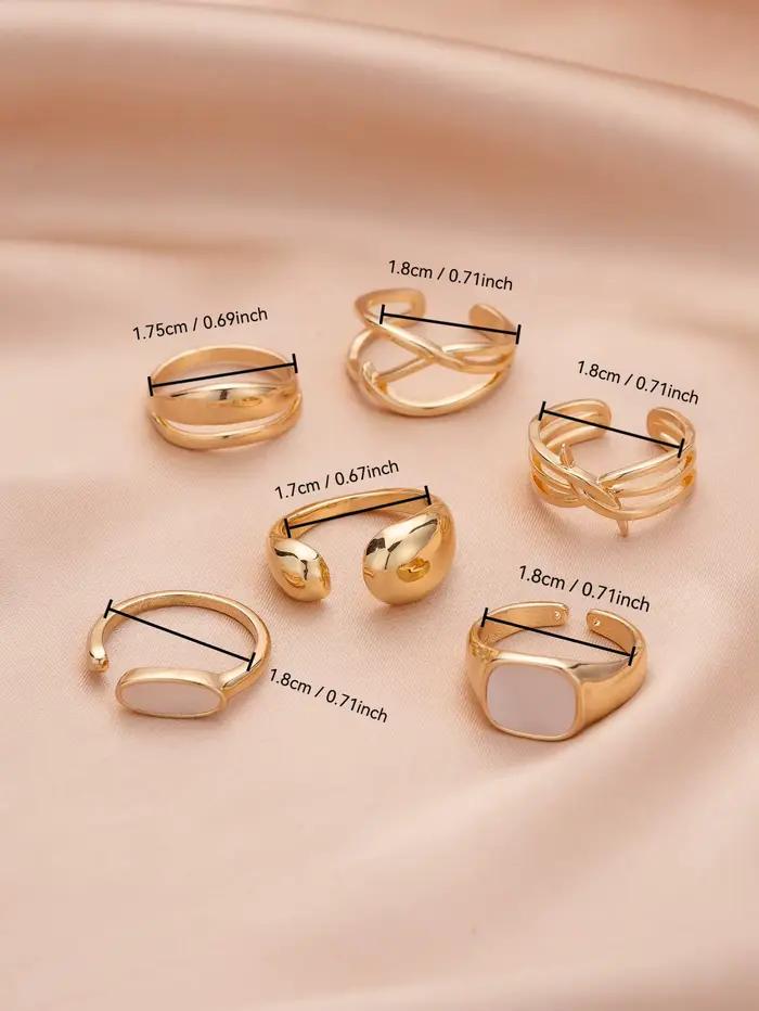 Bagues en fausses perles plaquées or, design empilable minimaliste pour femmes, bijoux de fête quotidienne