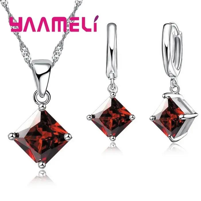 Ensembles de bijoux en argent regardé 925 pour femmes