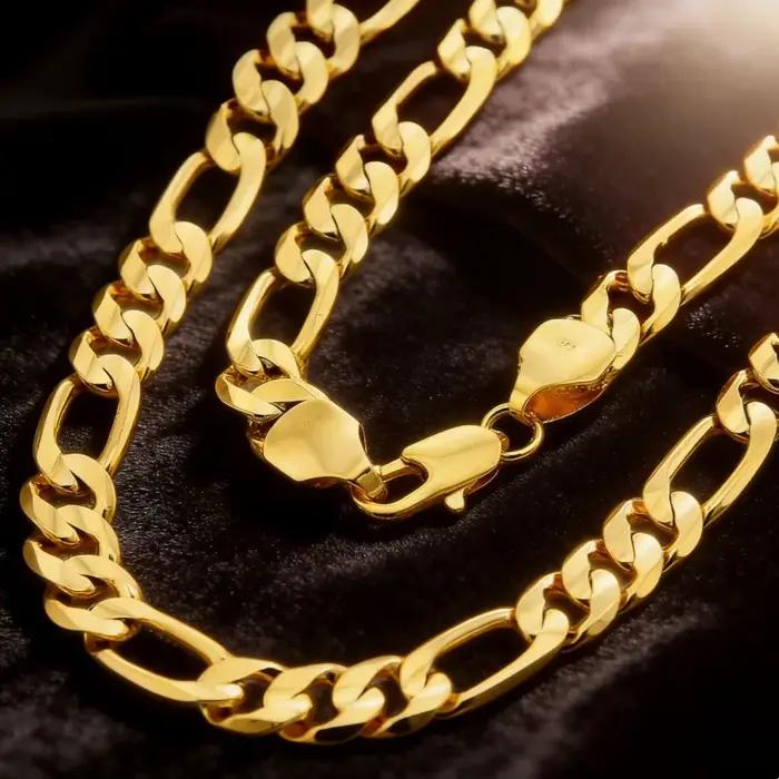 Collier chaîne pour hommes couleur or pur