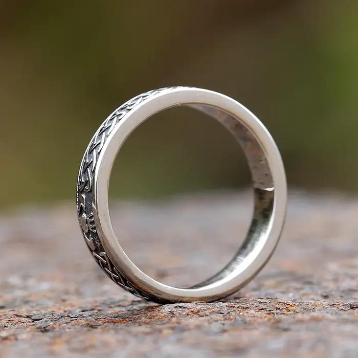 Bague de couple pour amoureux viking pour hommes et femmes